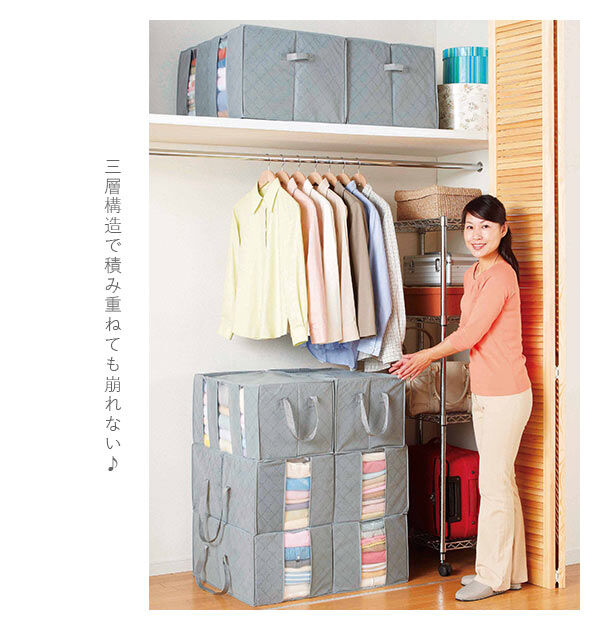 BACKYARD FAMILY「衣類 収納 袋 通販 衣類収納袋 衣類整理袋 押し入れ 押入れ 小さめ コンパクト 竹炭配合」|その他|