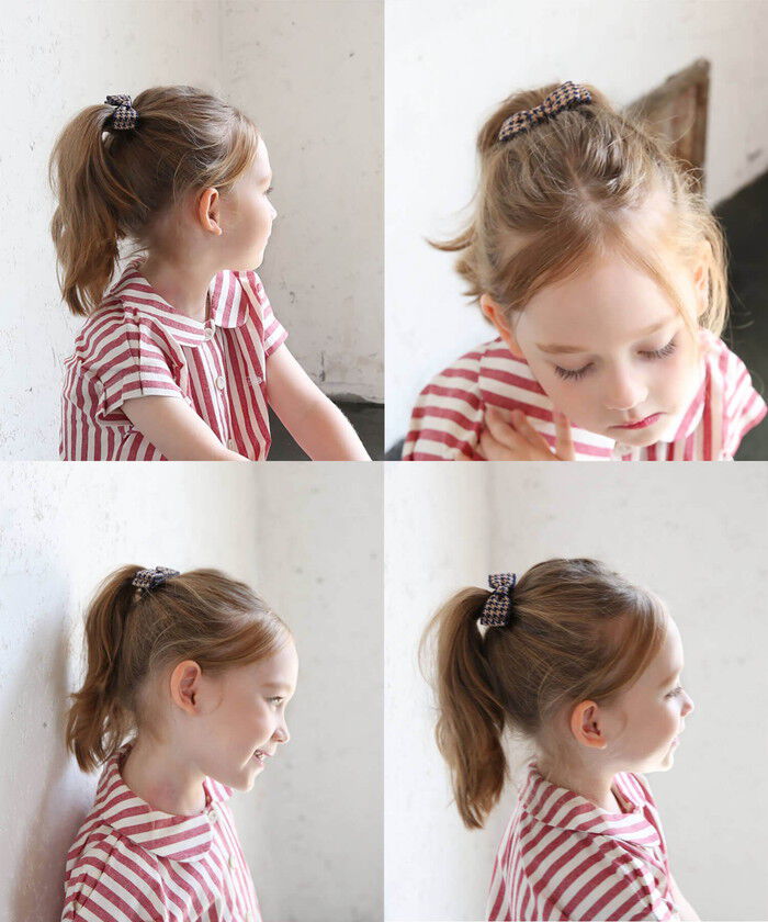 BACKYARD FAMILY「キッズ ヘアゴム リボン 通販 千鳥格子 千鳥柄 68552302」|ヘアゴム・シュシュ|