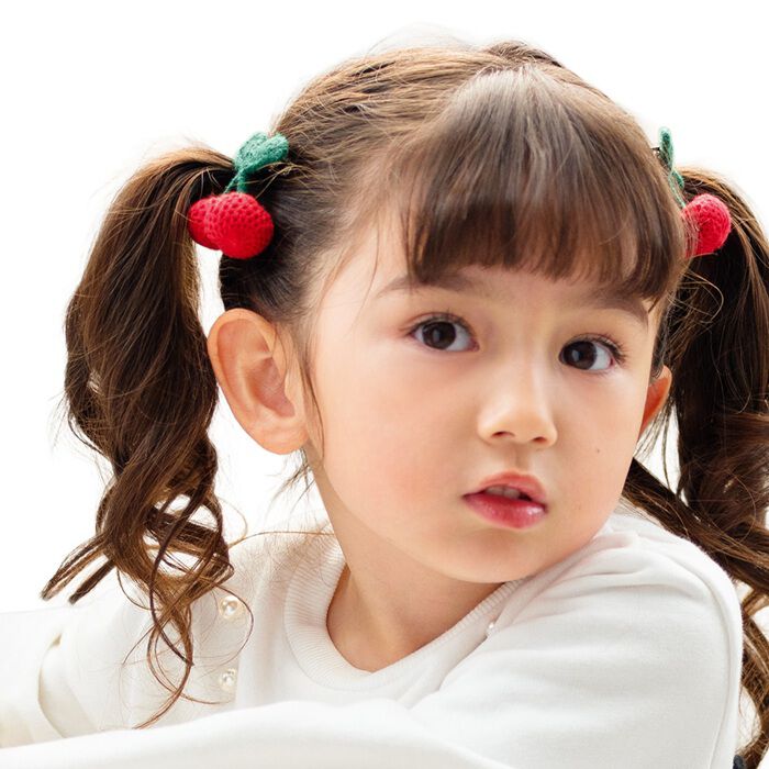 BACKYARD FAMILY「Rora ヘアクリップ キッズ 2個セット 通販 チェリー ニット さくらんぼ ヘアークリップ」|その他|