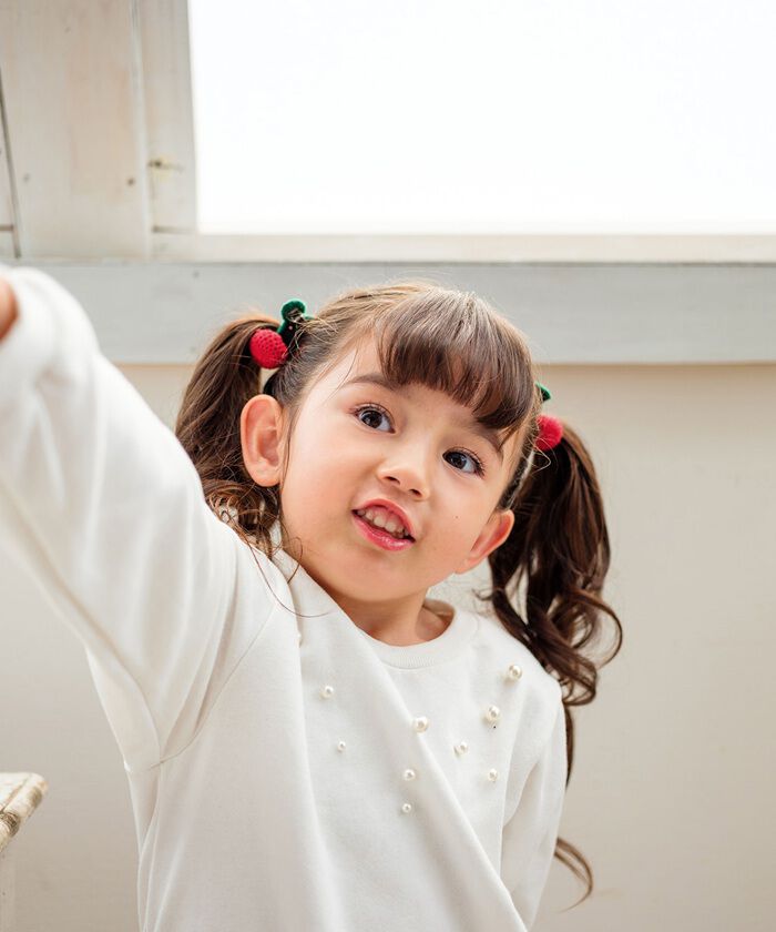 BACKYARD FAMILY「Rora ヘアクリップ キッズ 2個セット 通販 チェリー ニット さくらんぼ ヘアークリップ」|その他|