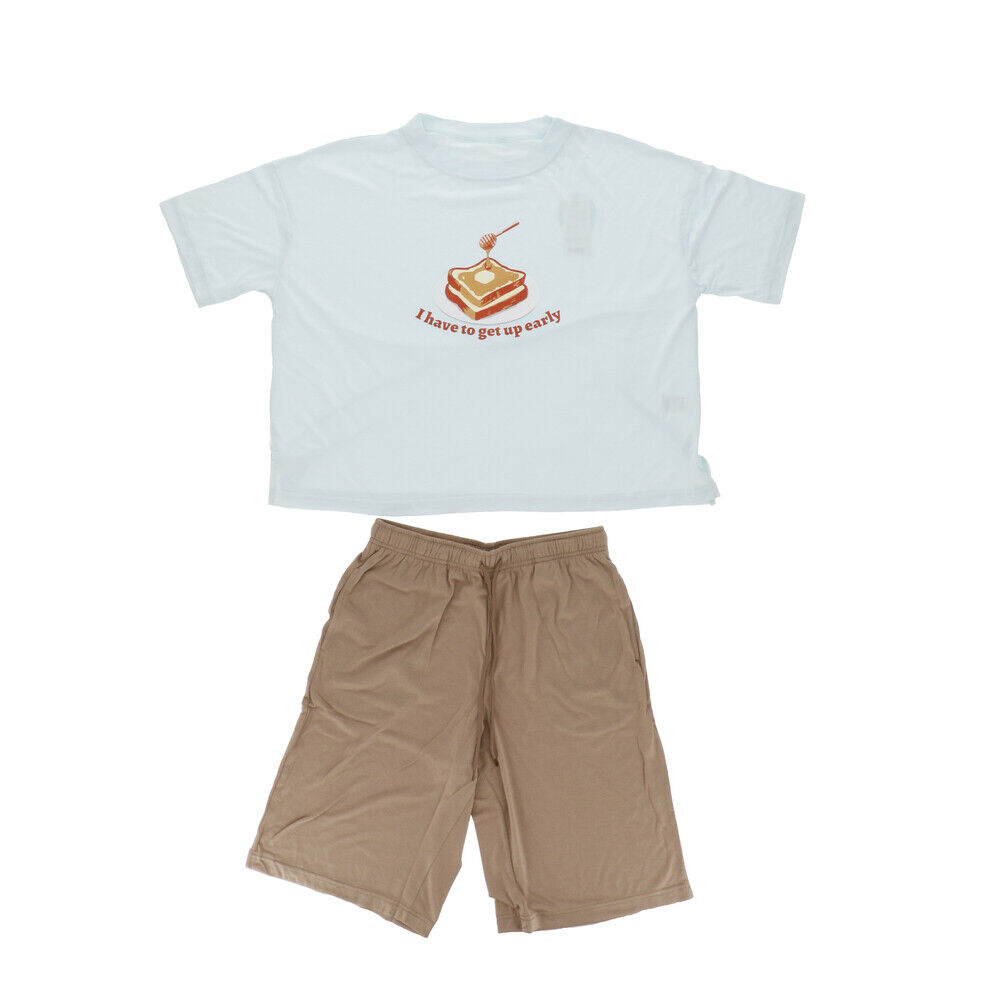 BACKYARD FAMILY「ルームウェア レディース 上下セット 夏 通販 ルームウエア 部屋着 半袖 パジャマ セットアップ」|ルームウェア|ブルー1