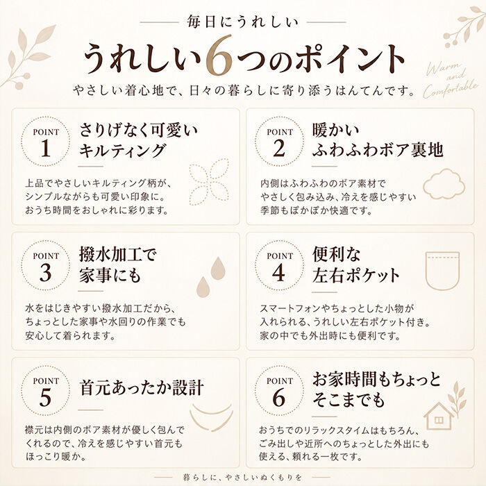 BACKYARD FAMILY「半纏 レディース 通販 はんてん ルームウェア 部屋着 ワンマイルウェア ルームウエア ボア」|ルームウェア|