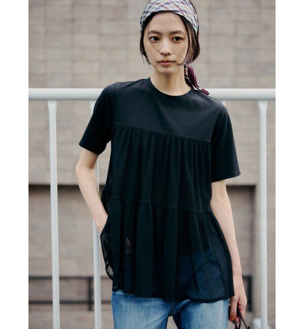 UNITED ARROWS green label relaxing「ドットチュール ティアード プルオーバー カットソー」|Tシャツ・カットソー|