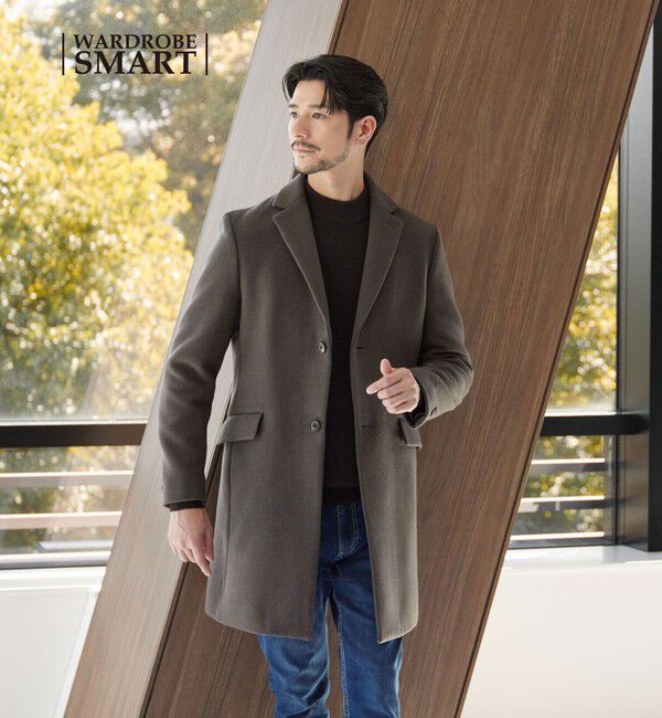 BEAUTY&YOUTH UNITED ARROWS「【WEB限定 WARDROBE SMART】PE メルトン チェスターコート」|チェスターコート|