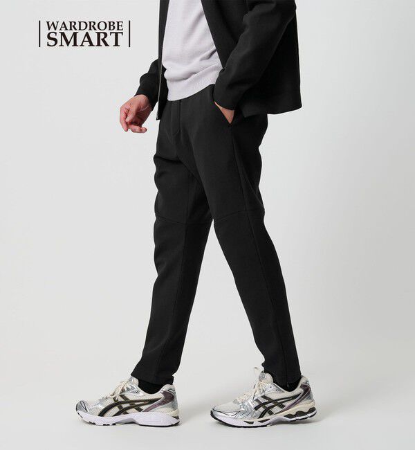 BEAUTY&YOUTH UNITED ARROWS「【WEB限定 WARDROBE SMART】ダブルニット イージーパンツ/セットアップ対応【抗菌・防臭】」|チノ|BLACK