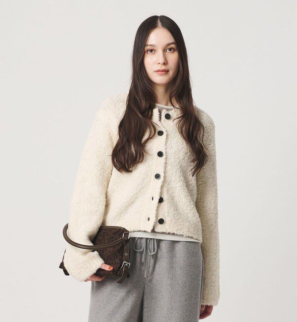 BEAUTY&YOUTH UNITED ARROWS「アルパカブレンド ブークレ ニットカーディガン」|カーディガン|OFF WHITE