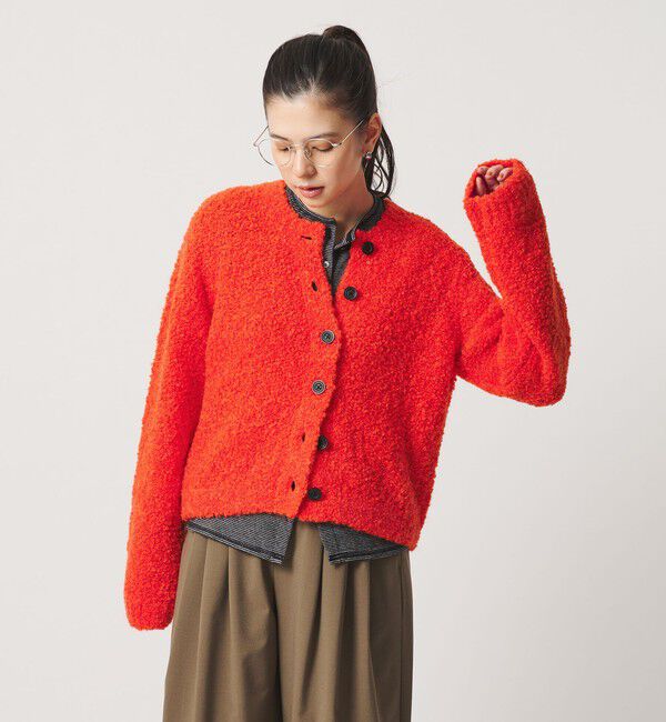 BEAUTY&YOUTH UNITED ARROWS「アルパカブレンド ブークレ ニットカーディガン」|カーディガン|