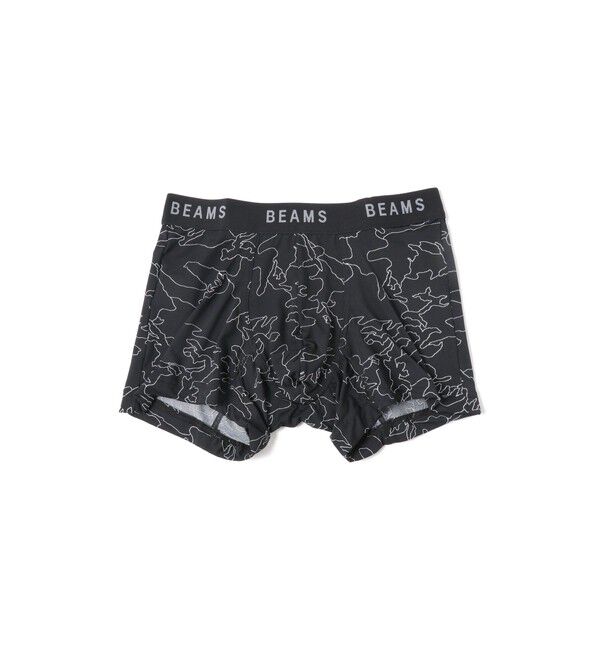BEAMS「2トーン カモ ボクサーパンツ」|インナー|BLACK