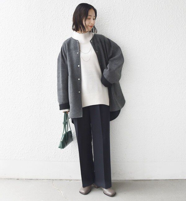 SHIPS for women「〈手洗い可能〉TUMUGITO(R) シャーク ツイード タック パンツ」|その他|