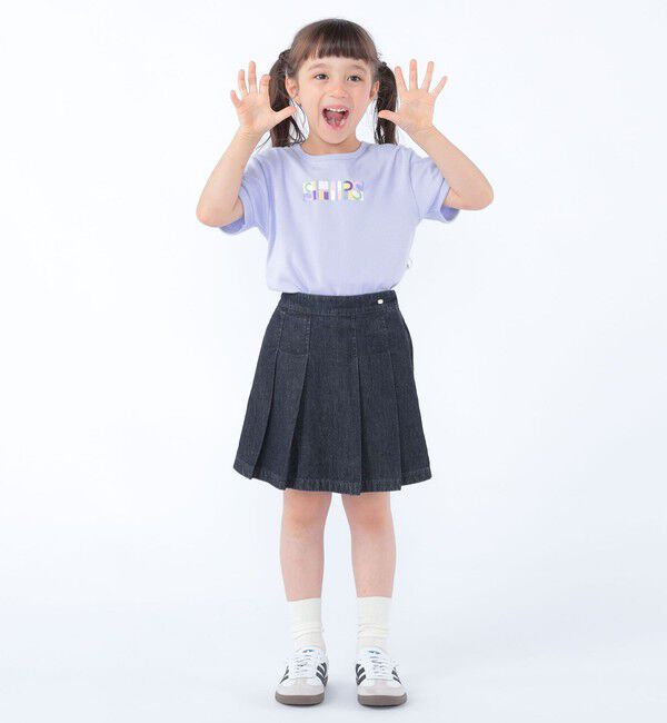 SHIPS KIDS「SHIPS KIDS:100～130cm /ブロックフォント ロゴ Tシャツ」|Tシャツ・カットソー|