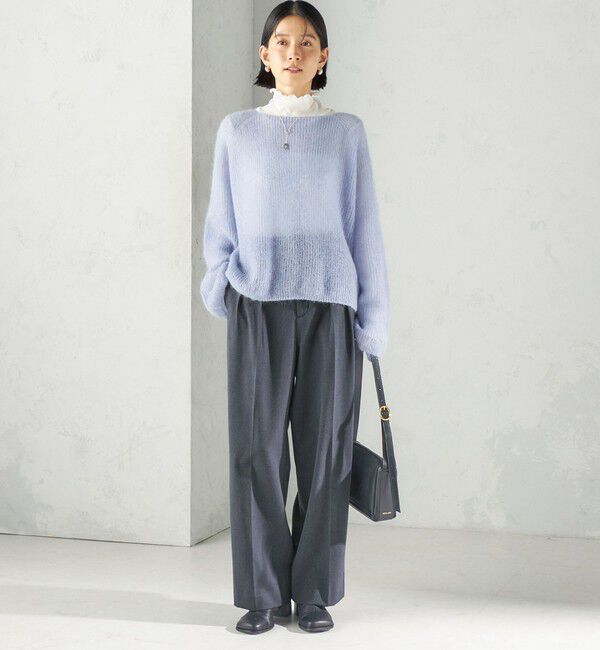 SHIPS for women「〈手洗い可能〉キッド モヘヤ 畦 プルオーバー」|ニット・セーター|