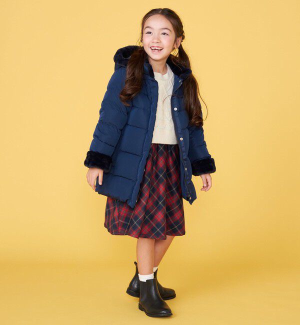 SHIPS KIDS「100～130cm/〈洗濯機可能〉 ケーブルニット ドッキング ワンピース」|ワンピース|