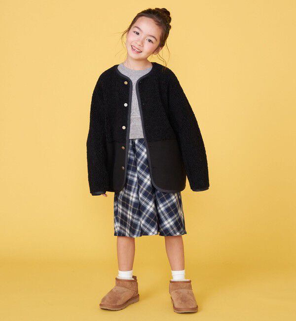 SHIPS KIDS「100～130cm/〈洗濯機可能〉 ケーブルニット ドッキング ワンピース」|ワンピース|