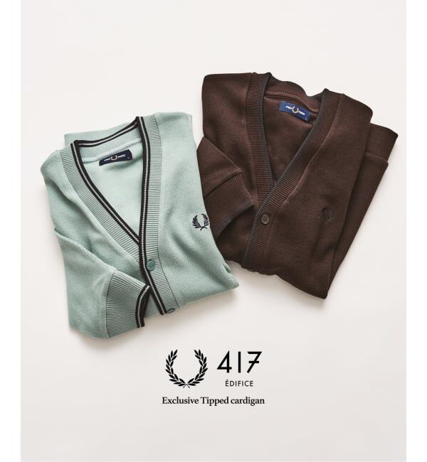 417 EDIFICE「FRED PERRY / フレッドペリー 417別注 ティップドカーディガン」|カーディガン|