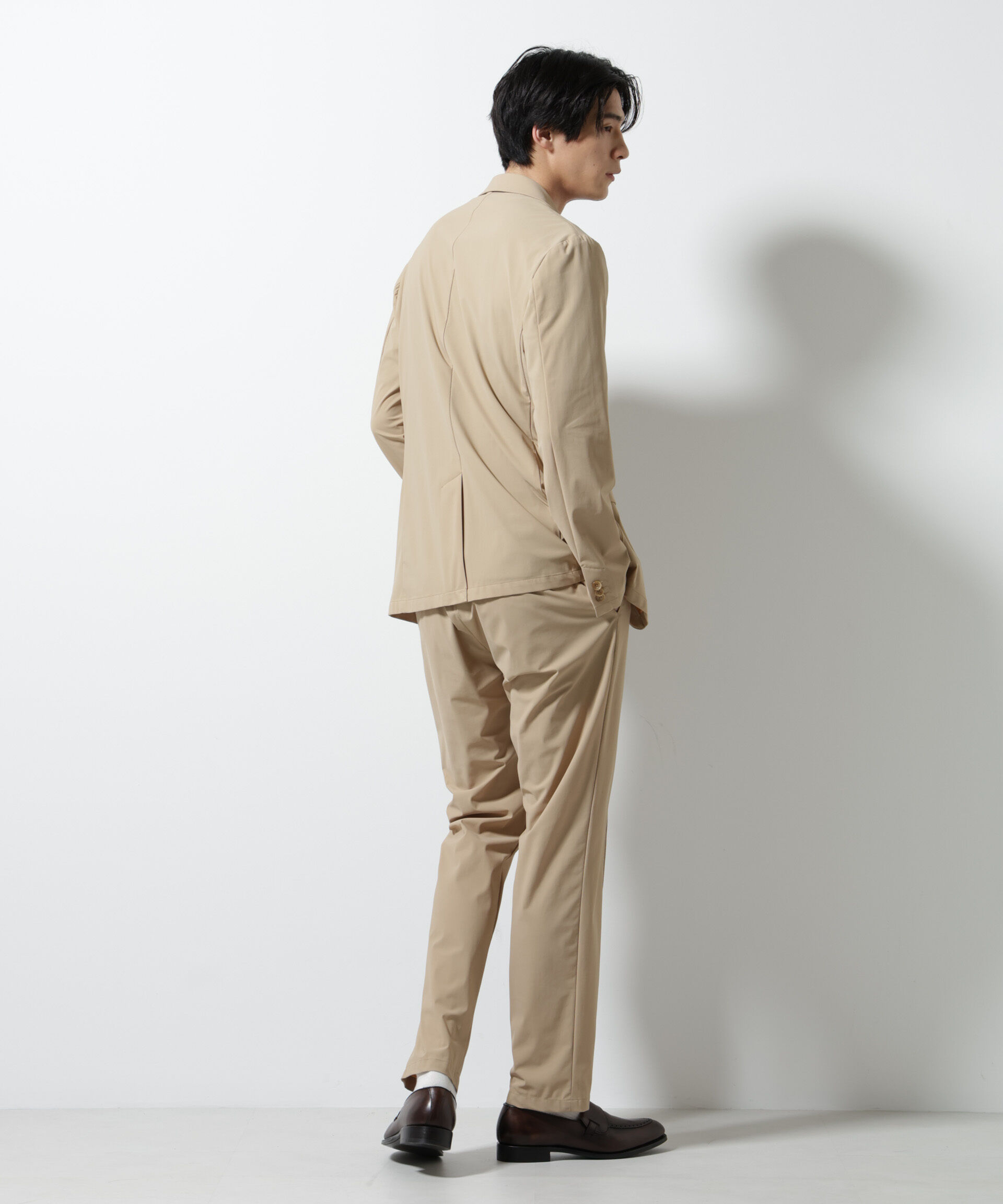 NANO universe「｢N JACKET PREMIUM｣ｸｰﾙﾀｯﾁ4WAYｽﾄﾚｯﾁｼﾞｬｹｯﾄ撥水(ｾｯﾄｱｯ 」|スーツ|