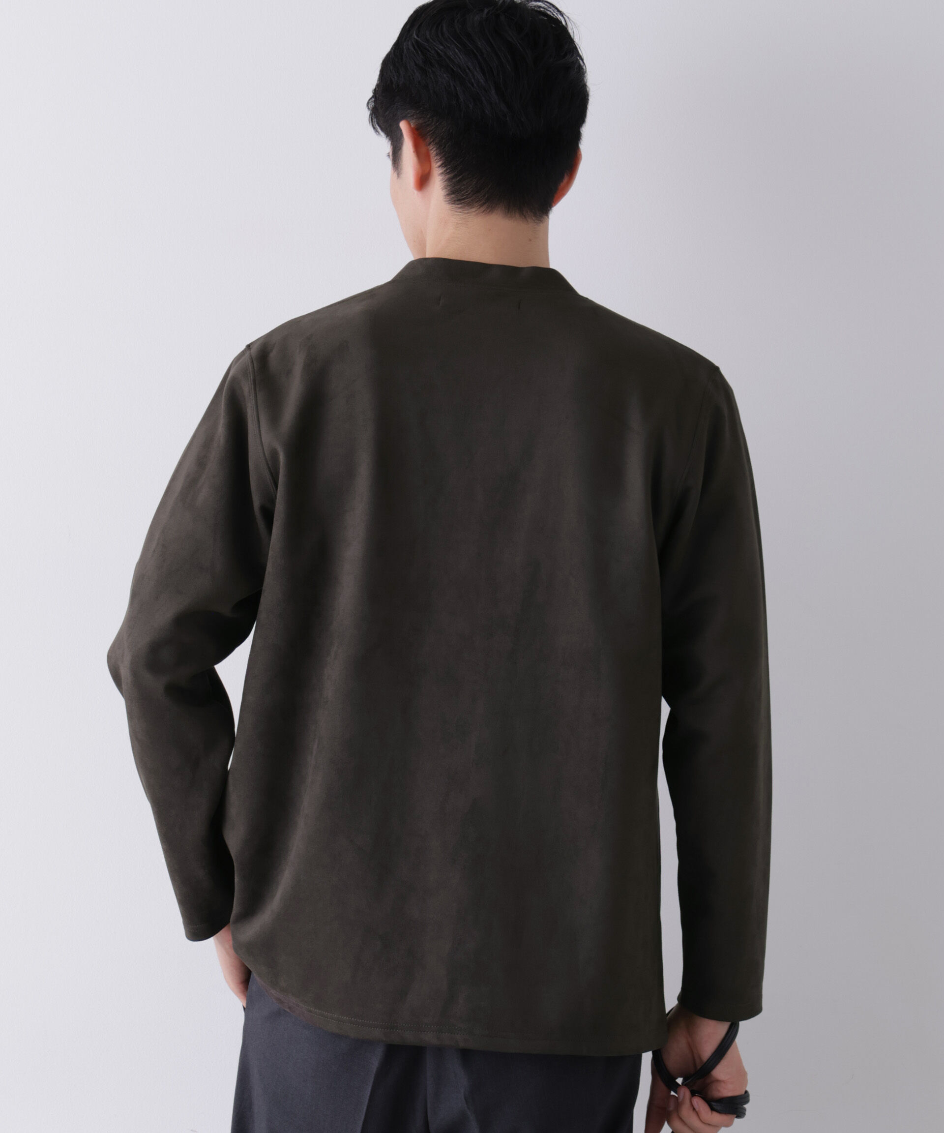 NANO universe「フェイクスエードトッパーカーディガン」|Tシャツ・カットソー|