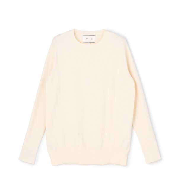 BEIGE,「【WEB限定】WILLOW / ストレッチクルーネックリブニット」|ニット・セーター|