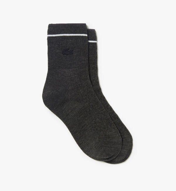 LACOSTE「ケーブルラインクルーソックス 22-24cm」|ソックス|