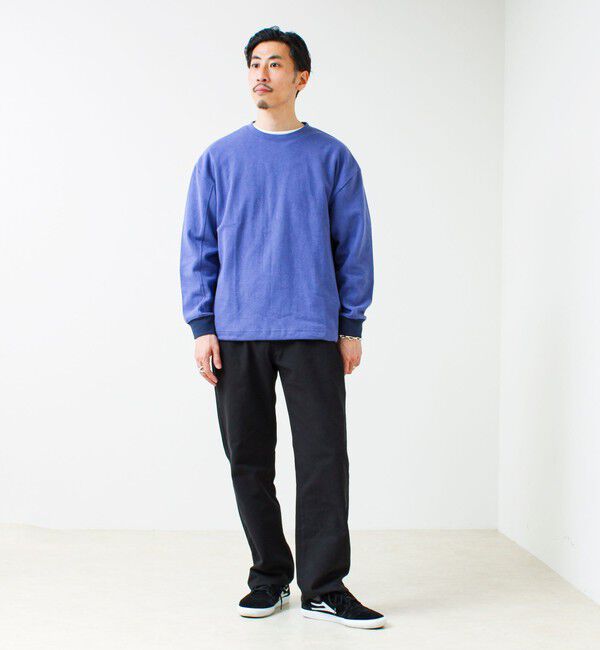 GLOSTER「【一枚でサマになる】ブークレ配色ラインプルオーバー」|Tシャツ・カットソー|