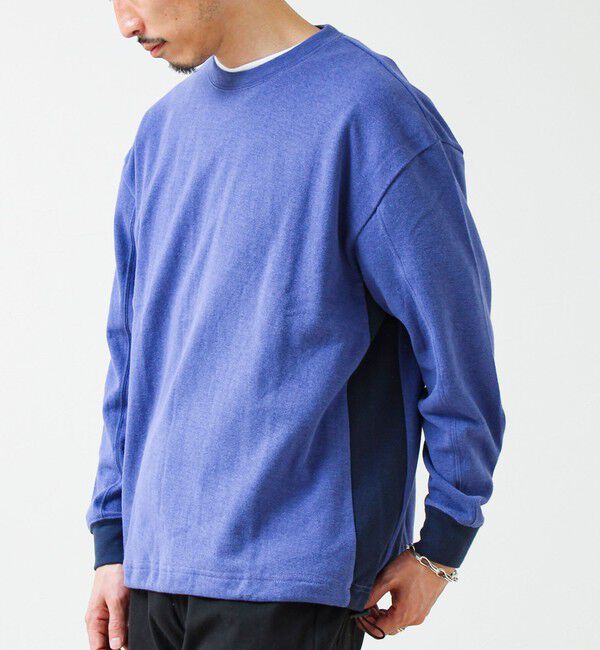 GLOSTER「【一枚でサマになる】ブークレ配色ラインプルオーバー」|Tシャツ・カットソー|
