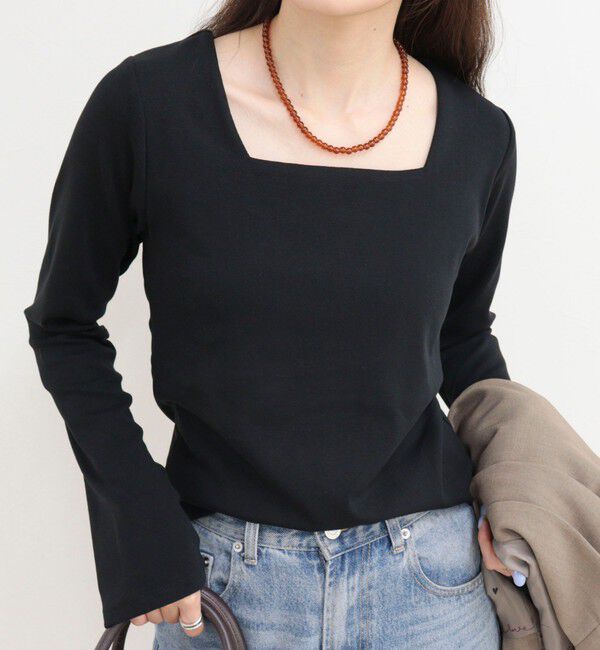 fredy emue「スクエアネックフレアスリーブカットソー」|Tシャツ・カットソー|
