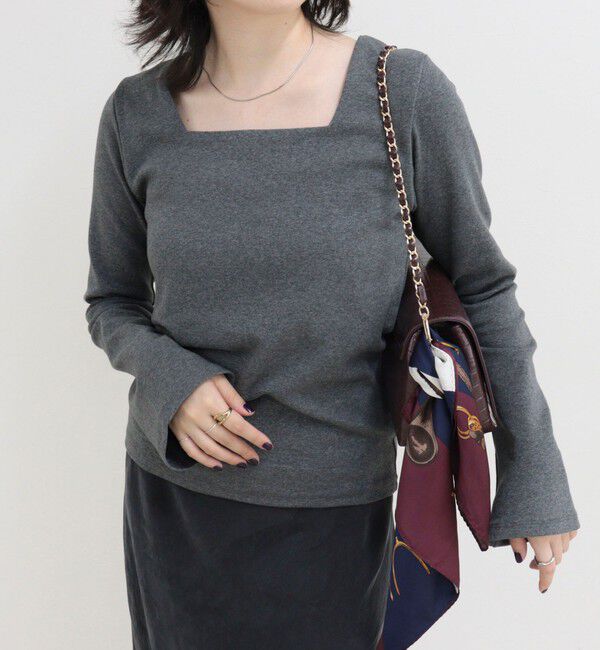 fredy emue「スクエアネックフレアスリーブカットソー」|Tシャツ・カットソー|