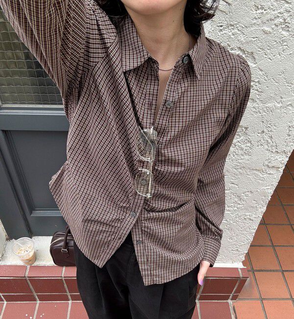 fredy emue「【WEB限定カラーあり】フロントギャザーコンパクトシャツ」|シャツ・ブラウス|