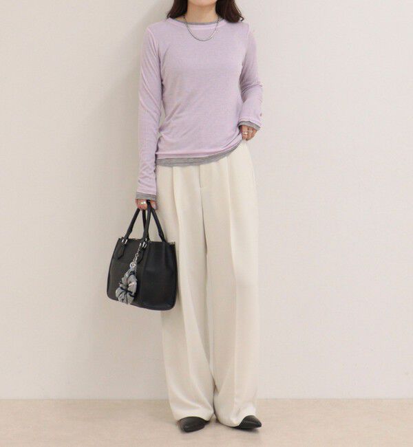 fredy emue「ウールブレンドシアーテレコロンTシャツ」|Tシャツ・カットソー|