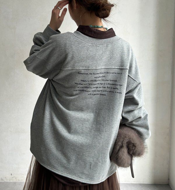  「【WEB限定】バックロゴハーフジッププルオーバー」|Tシャツ・カットソー|