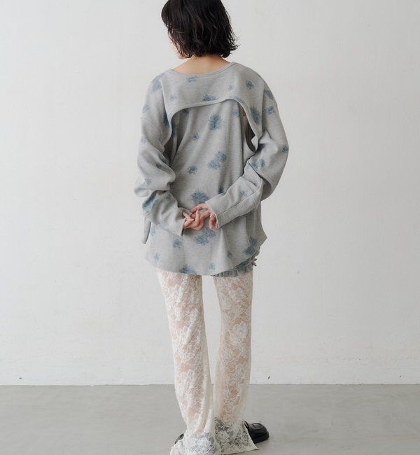  「フラワーワッフルヘンリートップス」|Tシャツ・カットソー|
