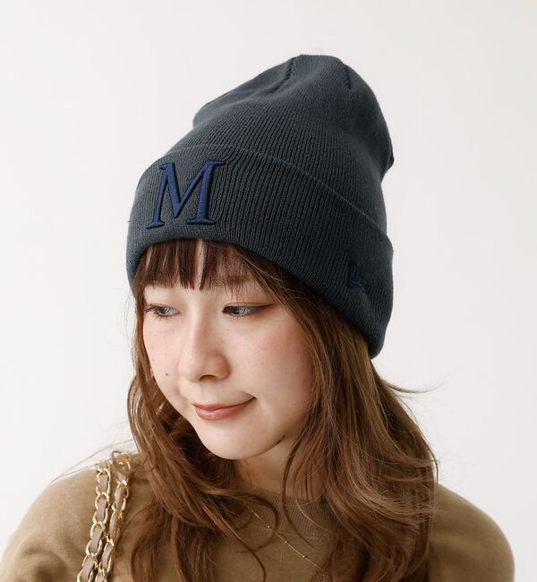 Rouge vif「【MICA&times;NEW ERA/マイカ&times;ニューエラ】knit cap ロゴ刺繍ニット」|その他|チャコールグレー