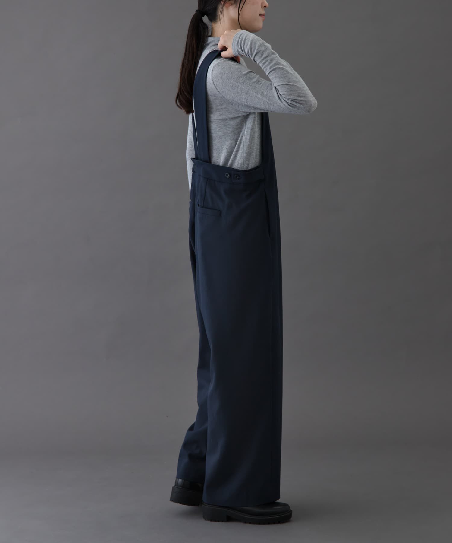URBAN RESEARCH DOORS「FORK&SPOON　Uネックプラケットオーバーオール」|ワンピース|