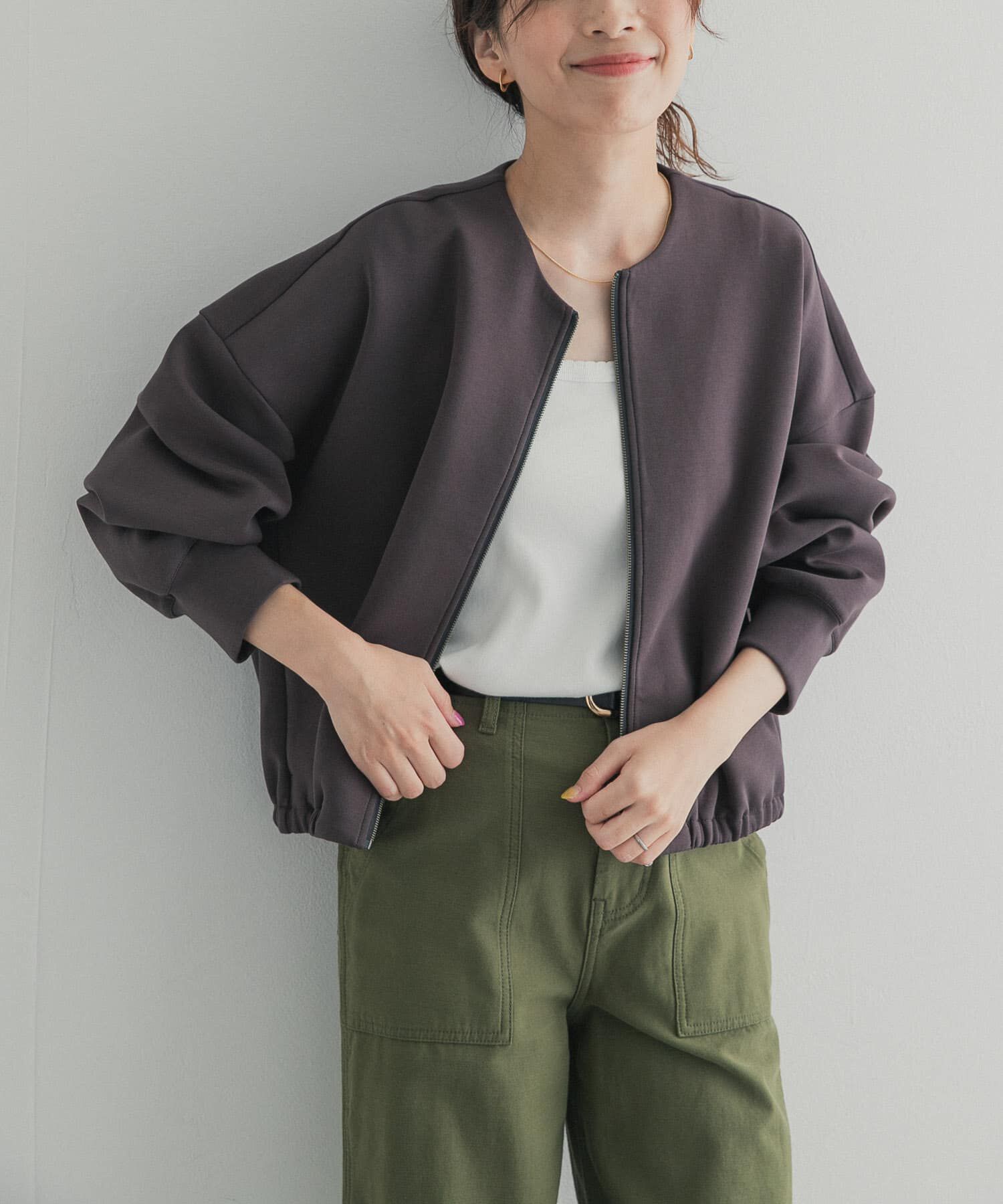 URBAN RESEARCH DOORS「ダンボールZIPカーディガン 26AW」|カーディガン|