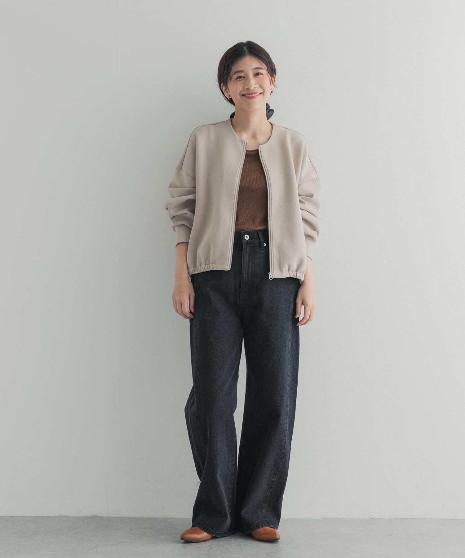 URBAN RESEARCH DOORS「ダンボールZIPカーディガン 26AW」|カーディガン|