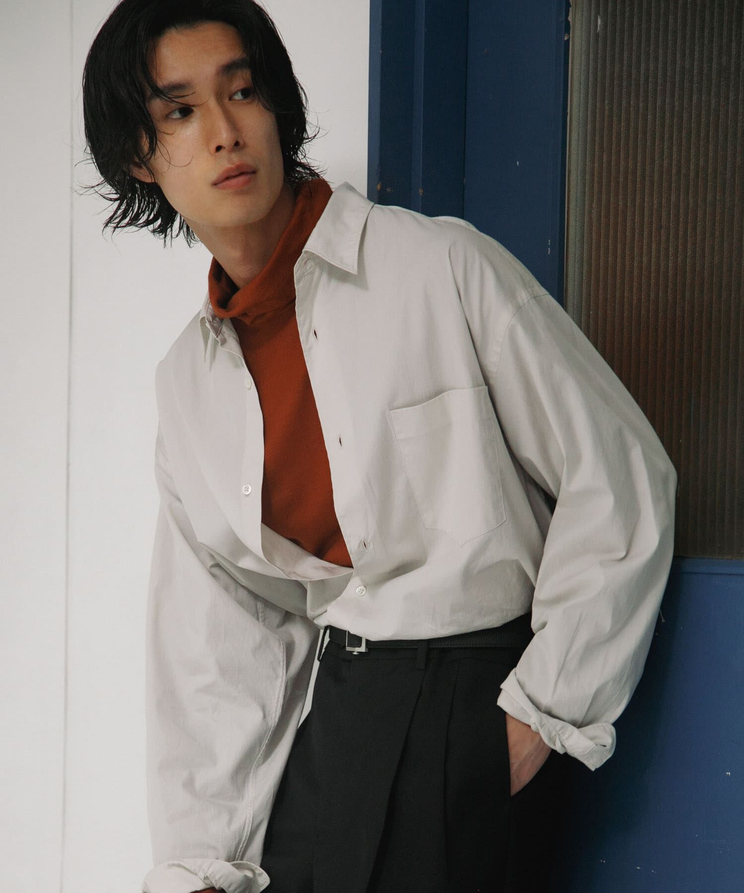 URBAN RESEARCH DOORS「Washable Wool Turtle T-shirts」|Tシャツ・カットソー|