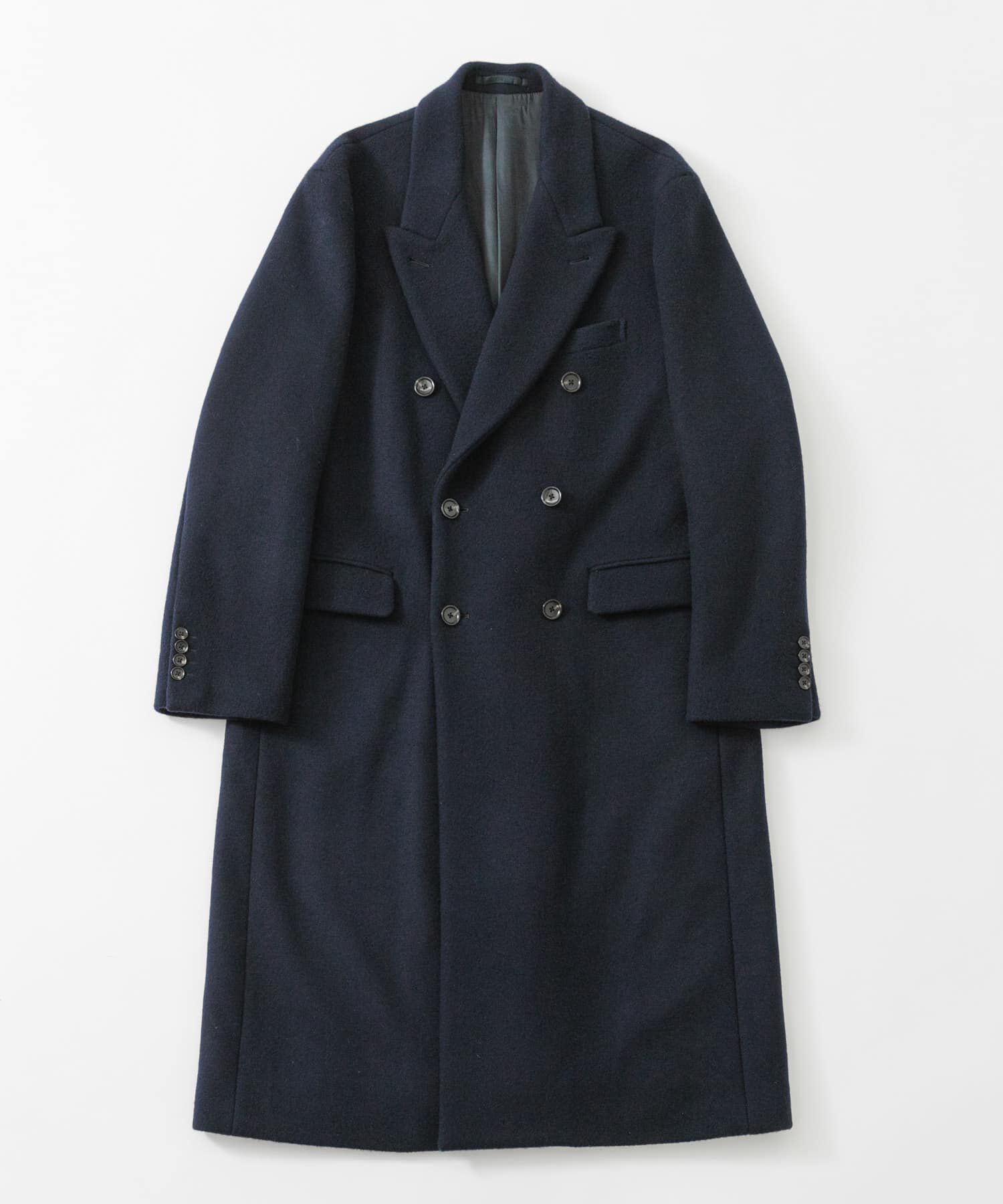 URBAN RESEARCH「WOOL DOUBLE CHESTER COAT」|チェスターコート|ネイビー