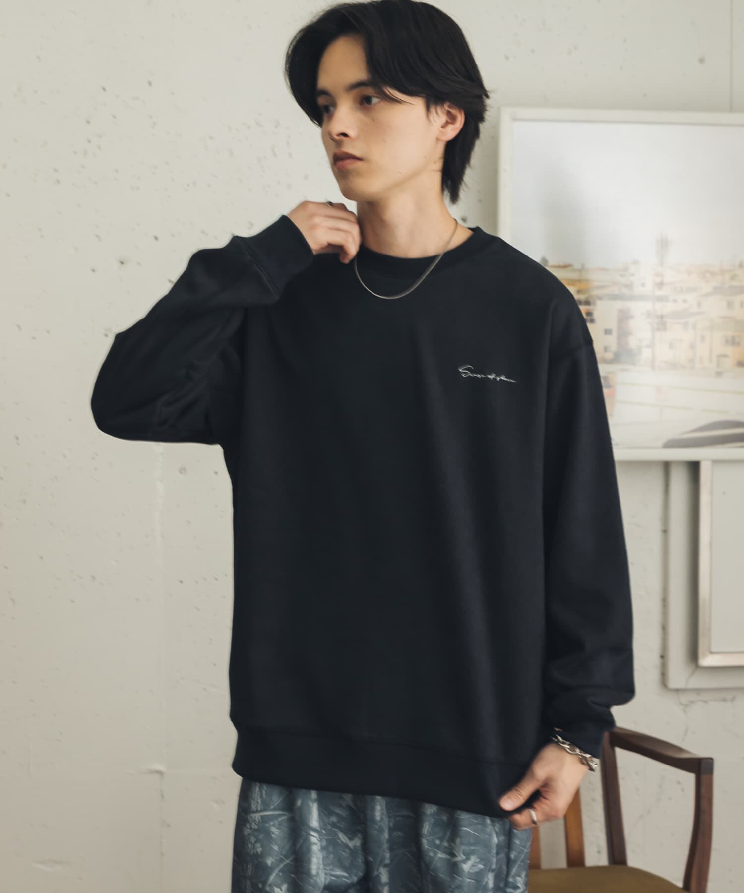 SENSE OF PLACE by URBAN RESEARCH「シシュウフェイクスエードクルーネックスウェット」|スウェット・ジャージ|