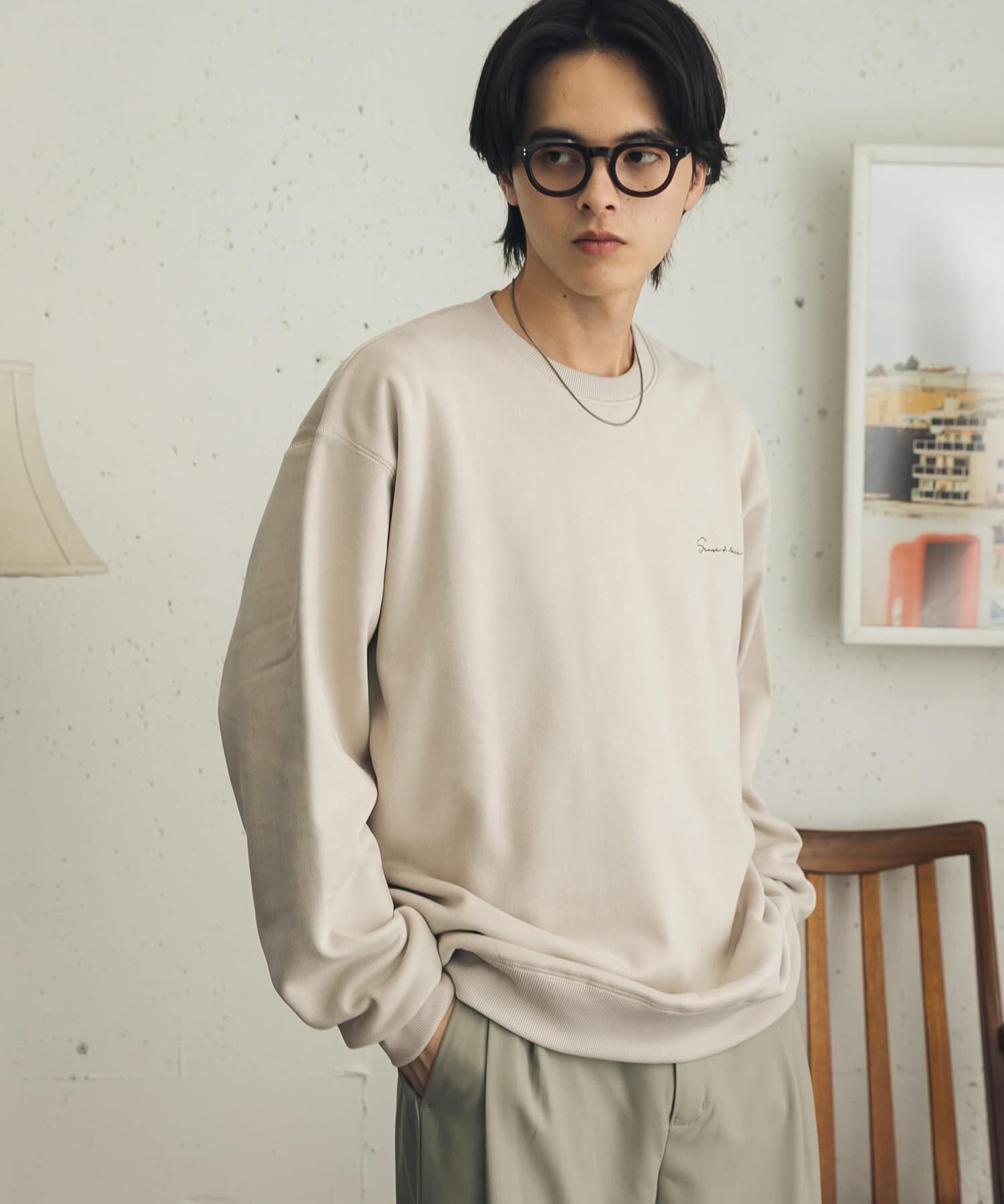 SENSE OF PLACE by URBAN RESEARCH「シシュウフェイクスエードクルーネックスウェット」|スウェット・ジャージ|