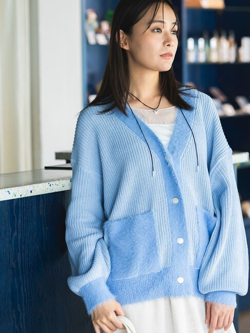 Te chichi「畦フェザーミックスニットカーディガン《2026 AUTUMN LOOK item》」|カーディガン|