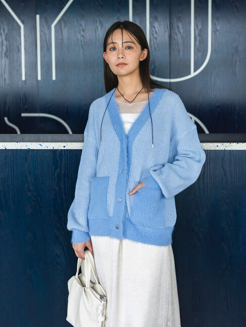 Te chichi「畦フェザーミックスニットカーディガン《2026 AUTUMN LOOK item》」|カーディガン|