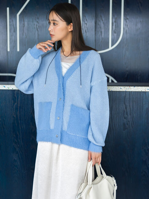 Te chichi「畦フェザーミックスニットカーディガン《2026 AUTUMN LOOK item》」|カーディガン|