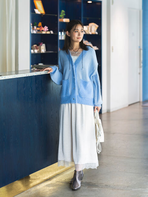 Te chichi「畦フェザーミックスニットカーディガン《2026 AUTUMN LOOK item》」|カーディガン|