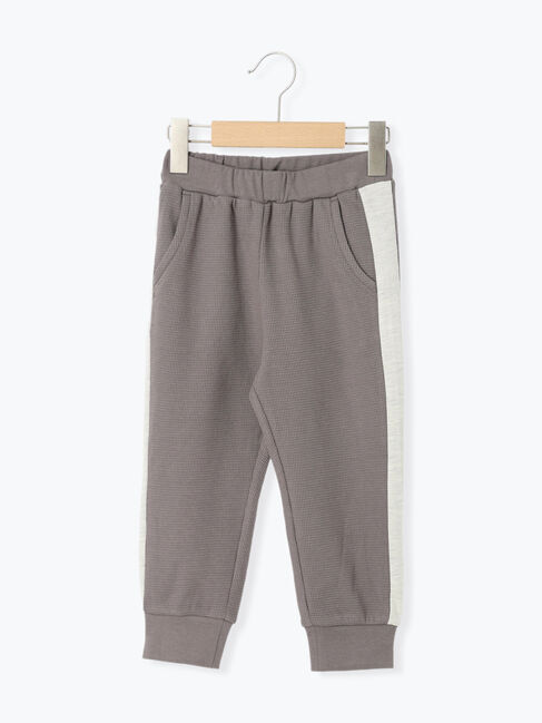 Samansa Mos2 Lagom「サイドラインワッフルパンツ」|その他|チャコールグレー