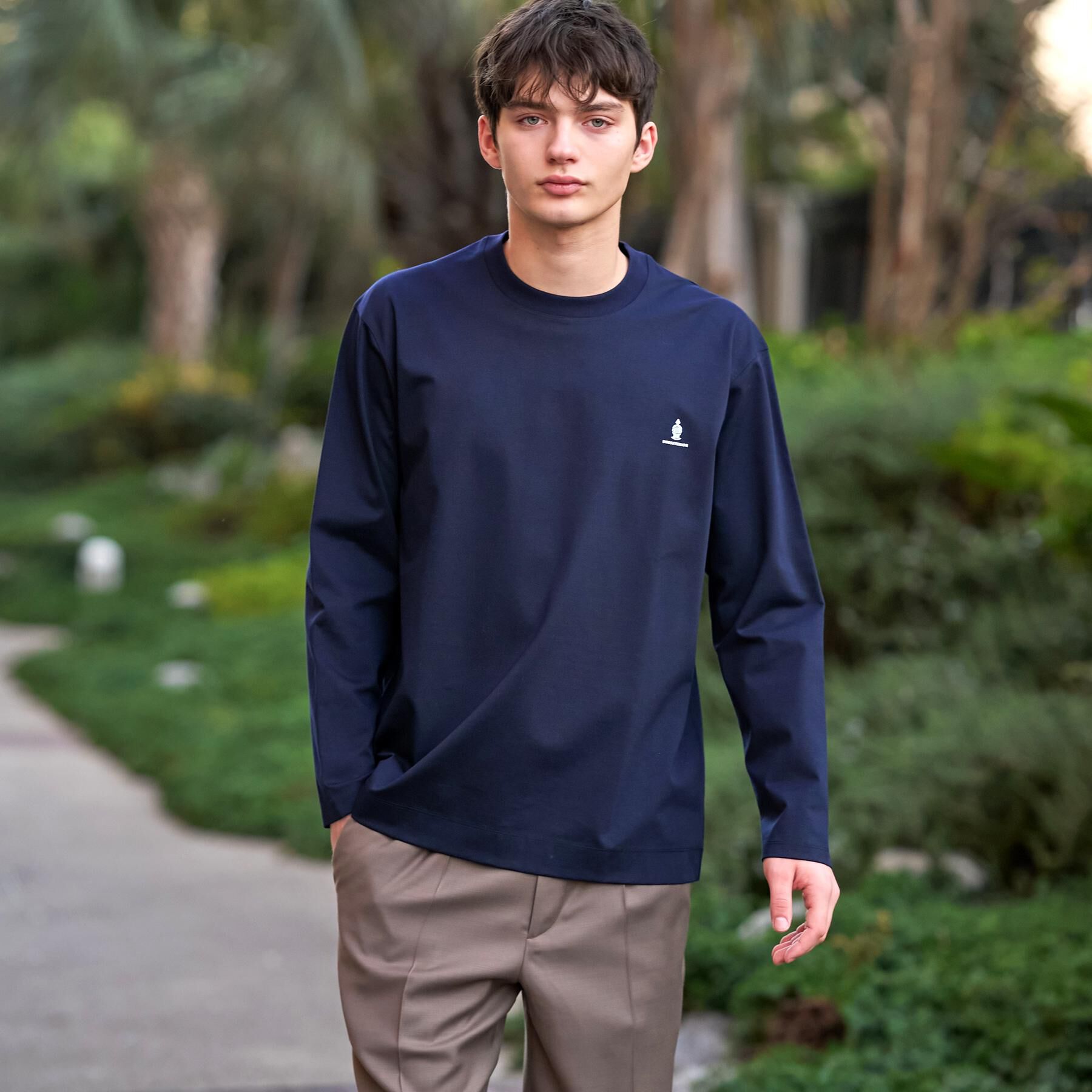 DRESSTERIOR「【接触冷感/UVカット/抗菌防臭/しわ防止】クールデオドラント ロングTシャツ」|Tシャツ・カットソー|