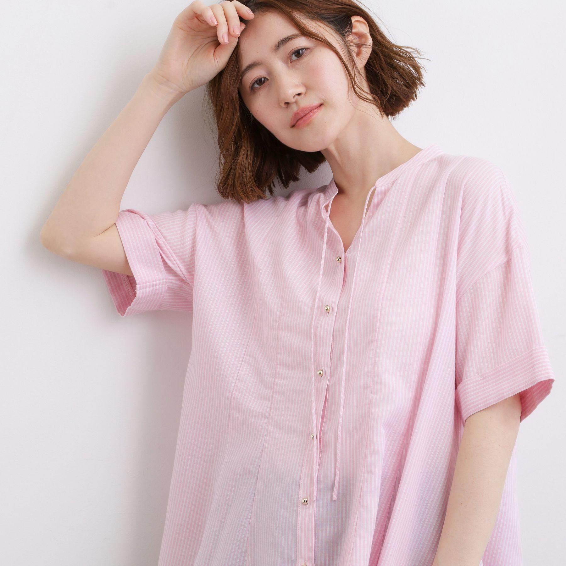 grove「【洗濯機OK】さらっと軽やか、フレアシャツ」|シャツ・ブラウス|