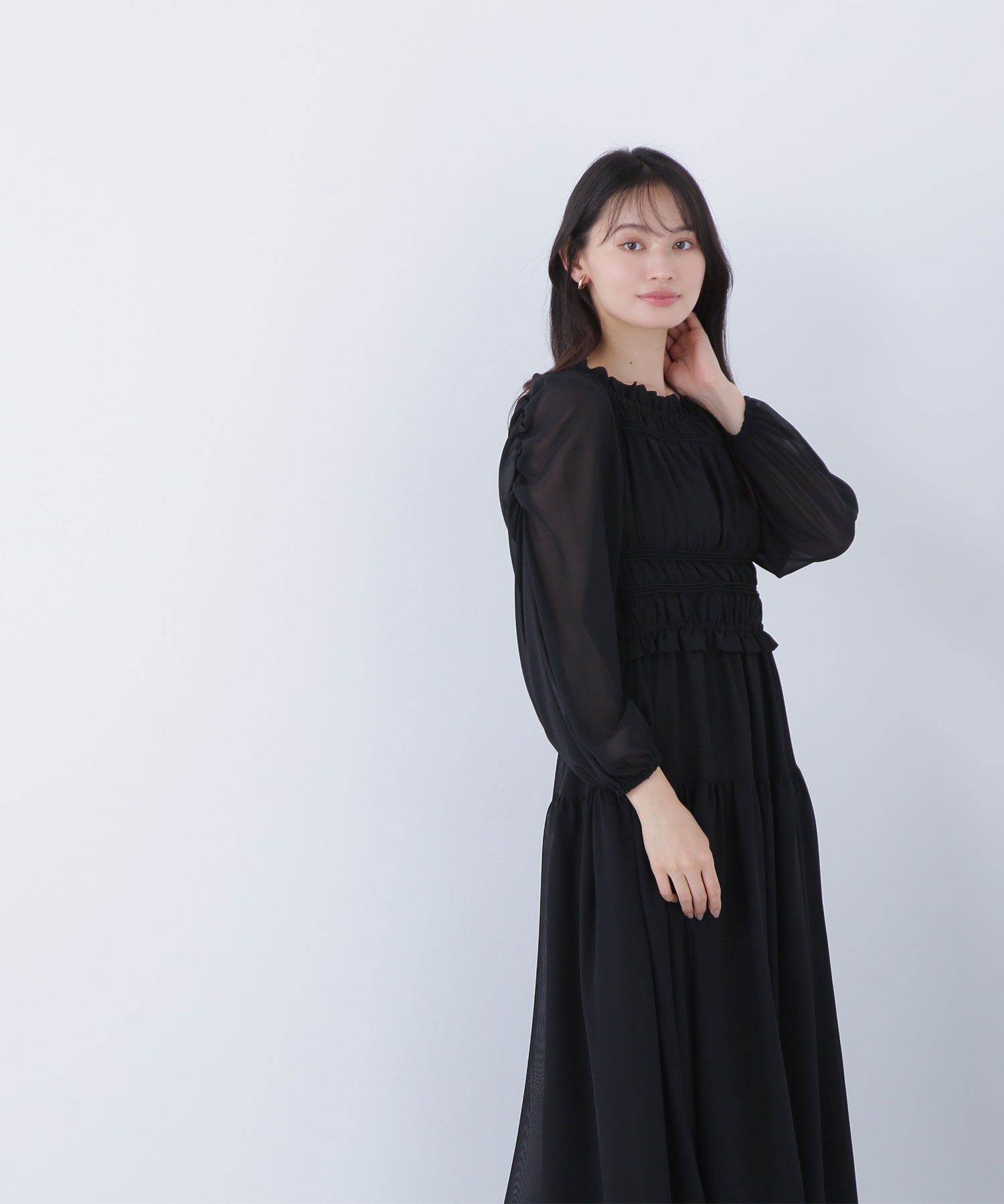  「シャーリングシアーワンピース＊」|ワンピース|