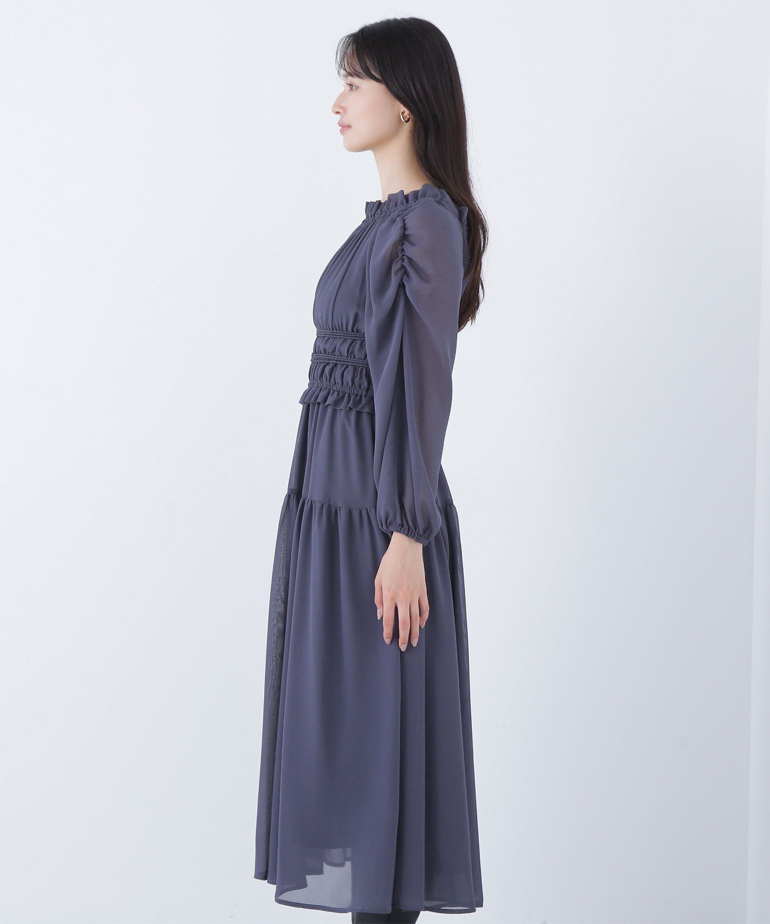  「シャーリングシアーワンピース＊」|ワンピース|