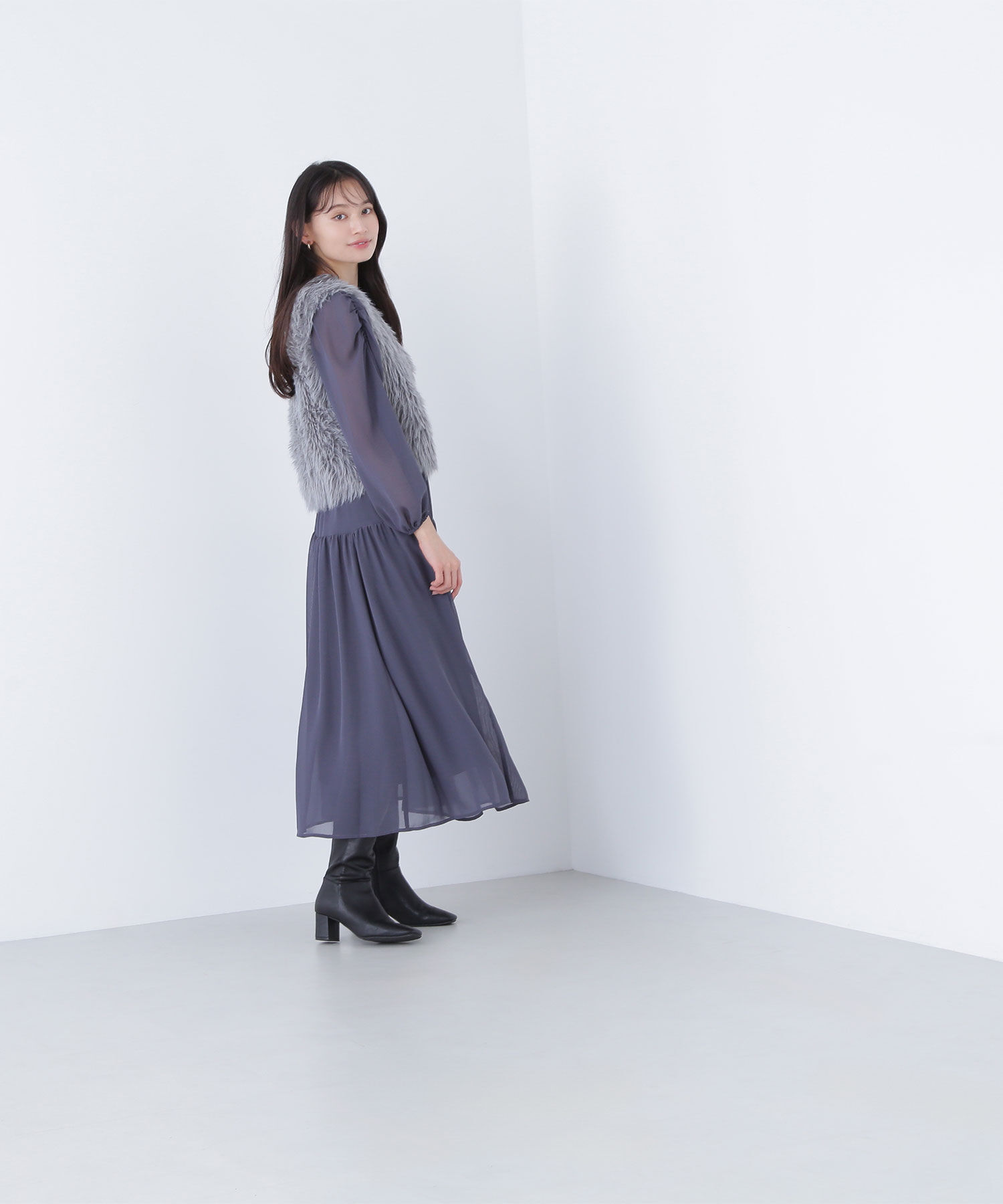  「シャーリングシアーワンピース＊」|ワンピース|