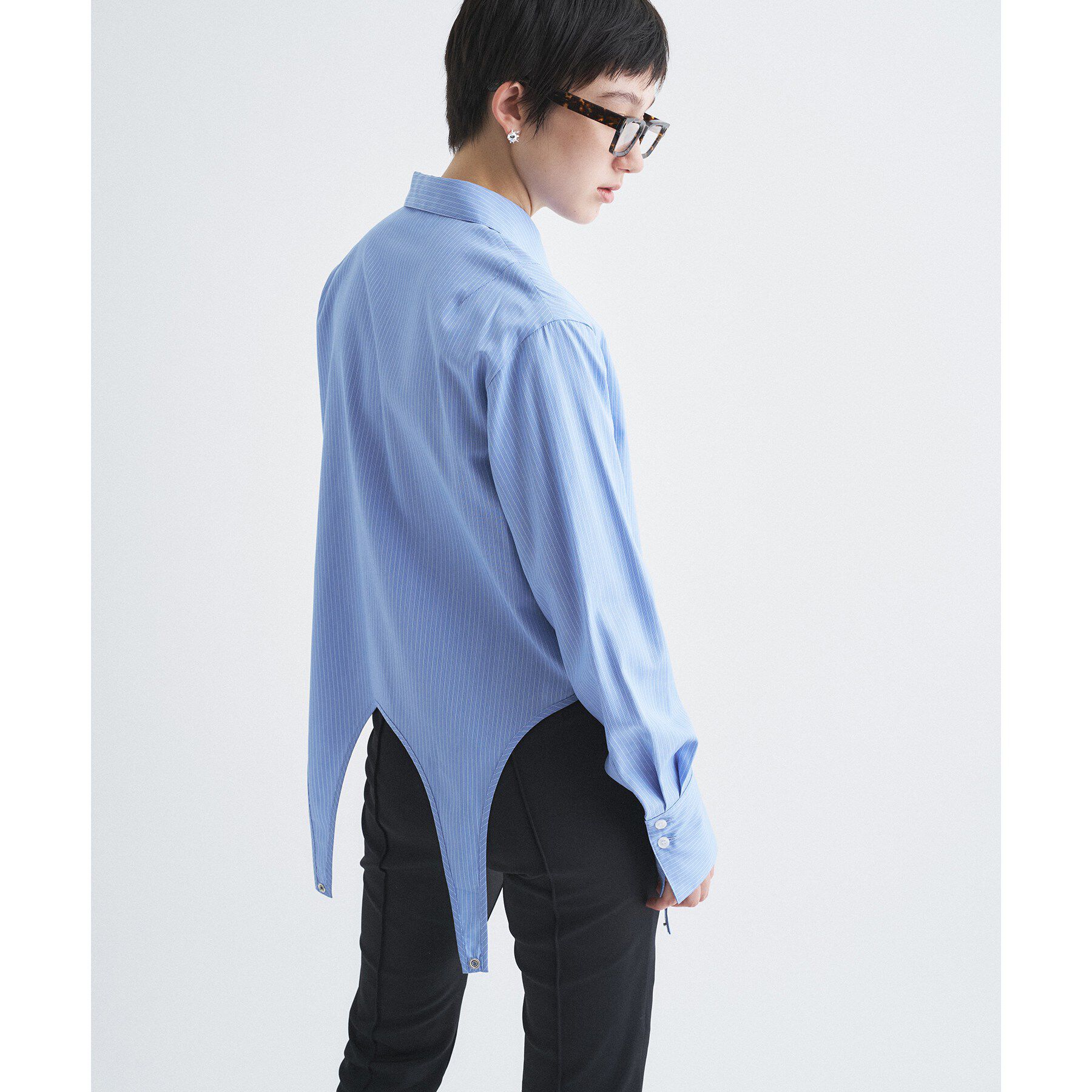 CODE A「flap detail stripe shirt」|シャツ・ブラウス|