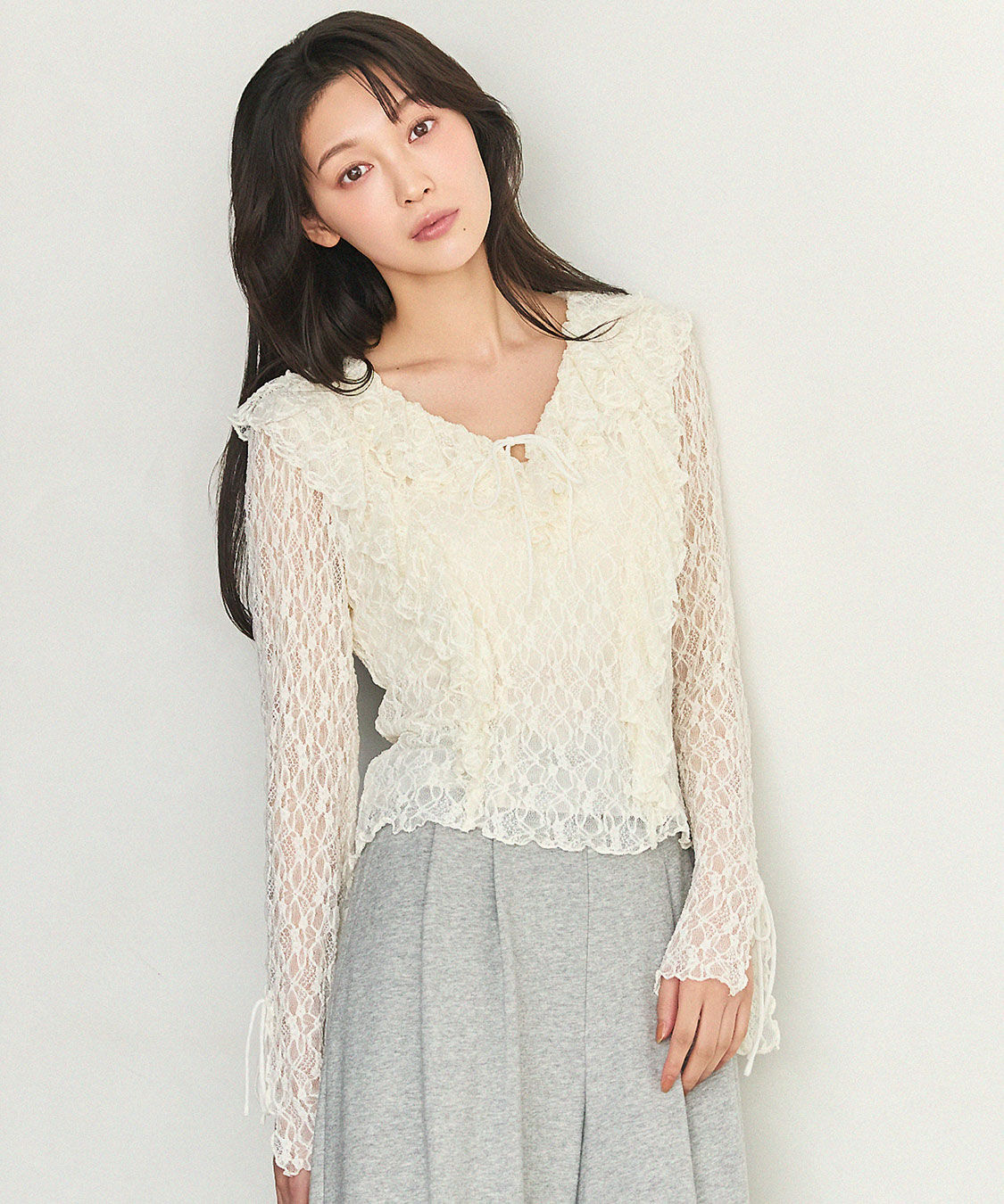 COCO DEAL「レースフリルトップス」|シャツ・ブラウス|